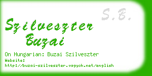 szilveszter buzai business card